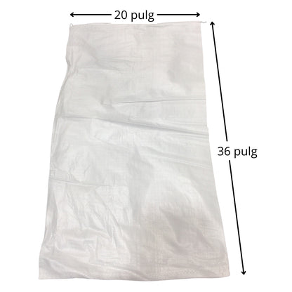 SACO PARA CALICHE SIN IMPRESION 20 X 36 PULGADAS