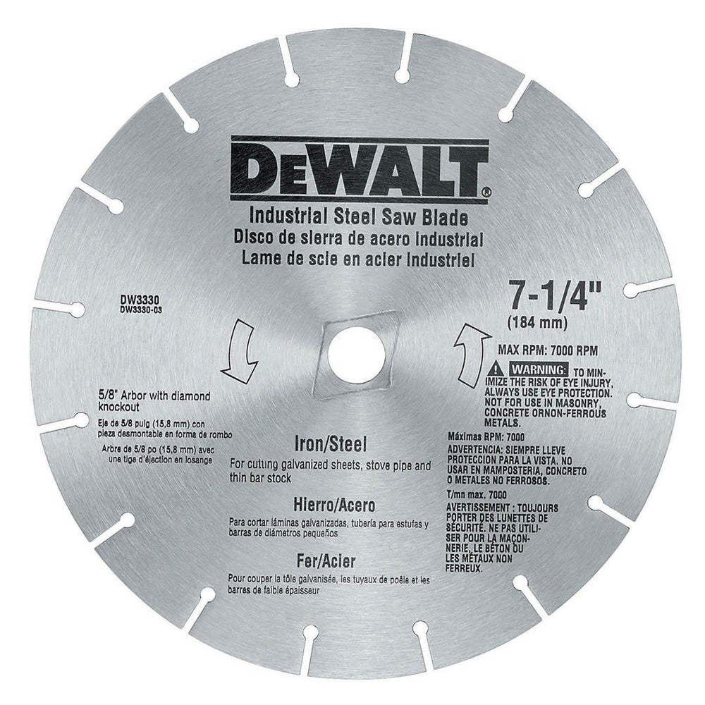 DISCO PARA SIERRA CIRCULAR 7 1/4 PULGADAS  HIERRO Y ACERO DW3330 DEWALT