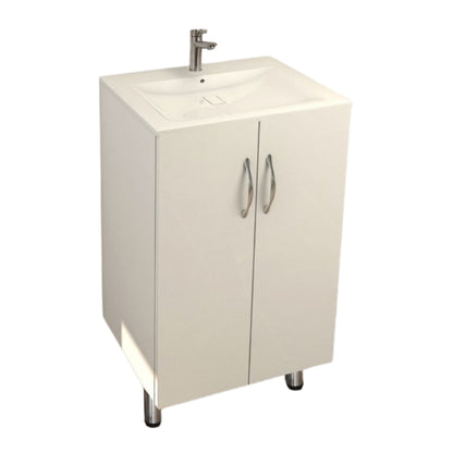 MUEBLE DE BANO CON LAVAMANOS Y GRIFERIA 2 PUERTAS 0.51*0.41*0.86 M COLOR BLANCO FB18011 MOD. YKL-V001 RH