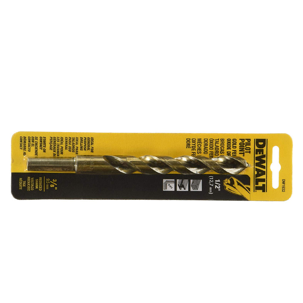 BROCA PARA METAL 1/2 PULGADA HSS DORADA DW1932 DEWALT