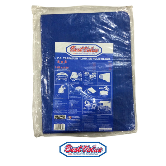 LONA PLASTICA CON OJETE 6 PIES X 8 PIES BEST VALUE