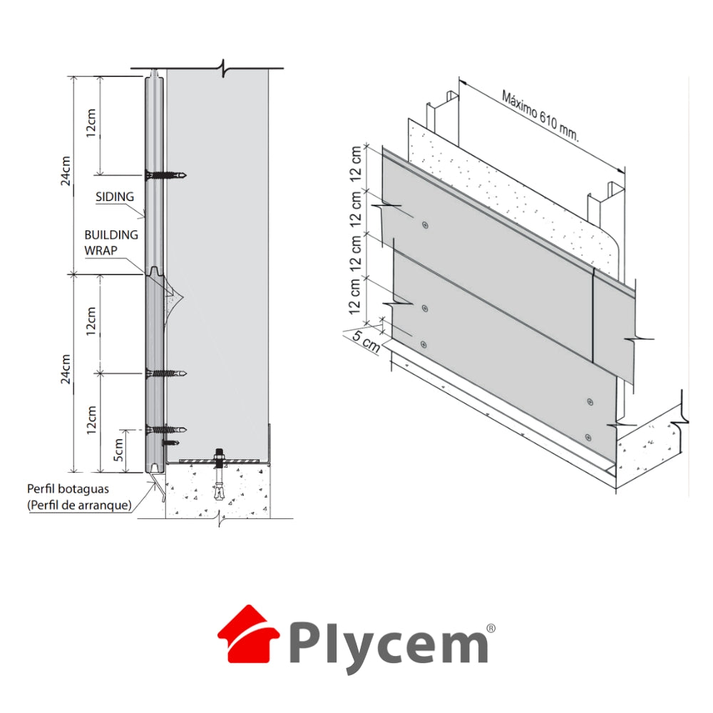 SIDING MACHIMBRADO JASPEN/VETAS 14MM X 247 X 2445MM  (960192)  PLYCEM