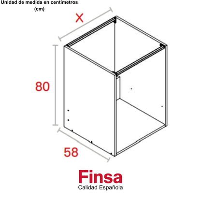 MODULO DE FREGADERO MAX 800 x 900 x 580 BLANCO POLAR RH
