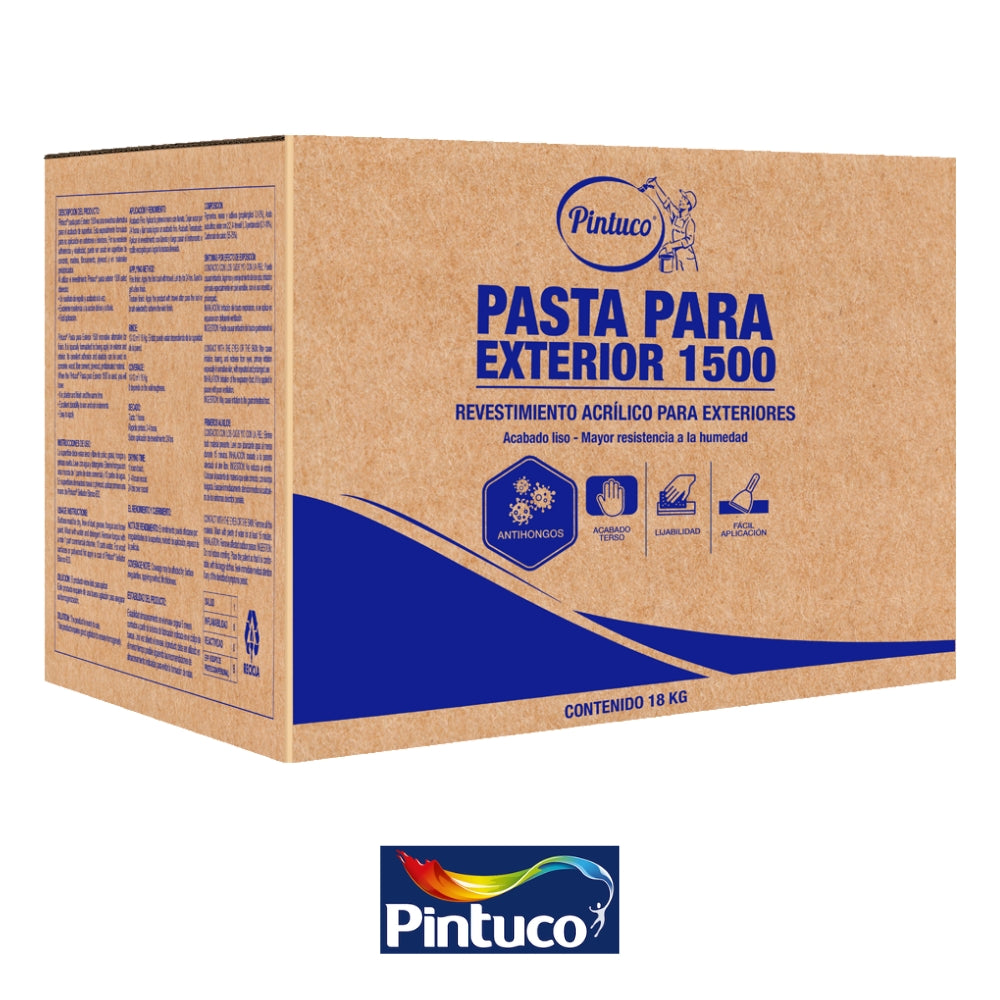 PASTICA EXTERIOR BLANCA 1500 18KG PINTUCO