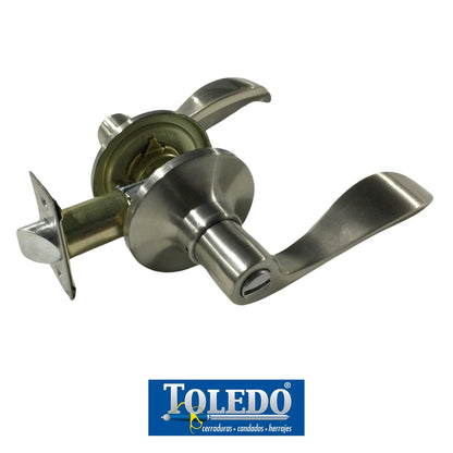 CERRADURA DE LEVER MERIDA  LLAVE-BOTON SATIN NIQUEL TOLEDO CV1900-ME-US15