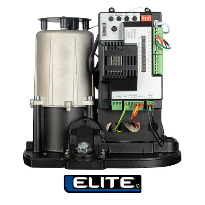 MOTOR CORREDIZO PARA PUERTAS DE 800KG USO RESIDENCIAL INCLUYE 2 CONTROLES REMOTOS Y 4 METROS DE CREMALLERA 110V ELITE