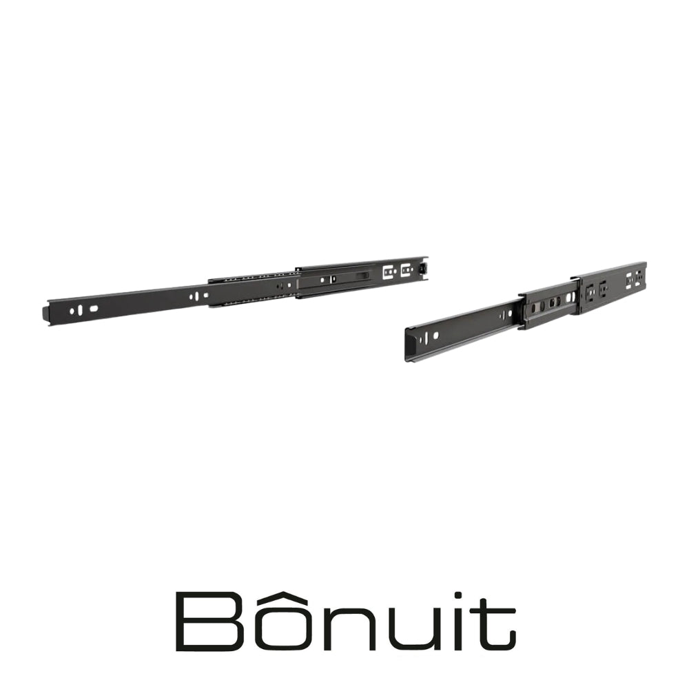 RIEL EXTENSIÓN TOTAL CARGA PESADA NEGRO 45X400MM 45KG