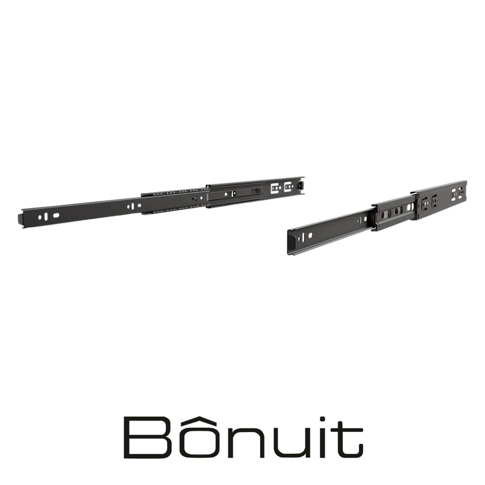 RIEL EXTENSIÓN TOTAL CARGA PESADA NEGRO 45X450MM 45KG