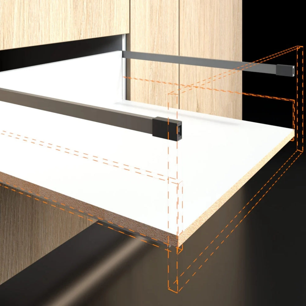 BARRAS GRIS ANTRACITE SLIM BOX L:500MM