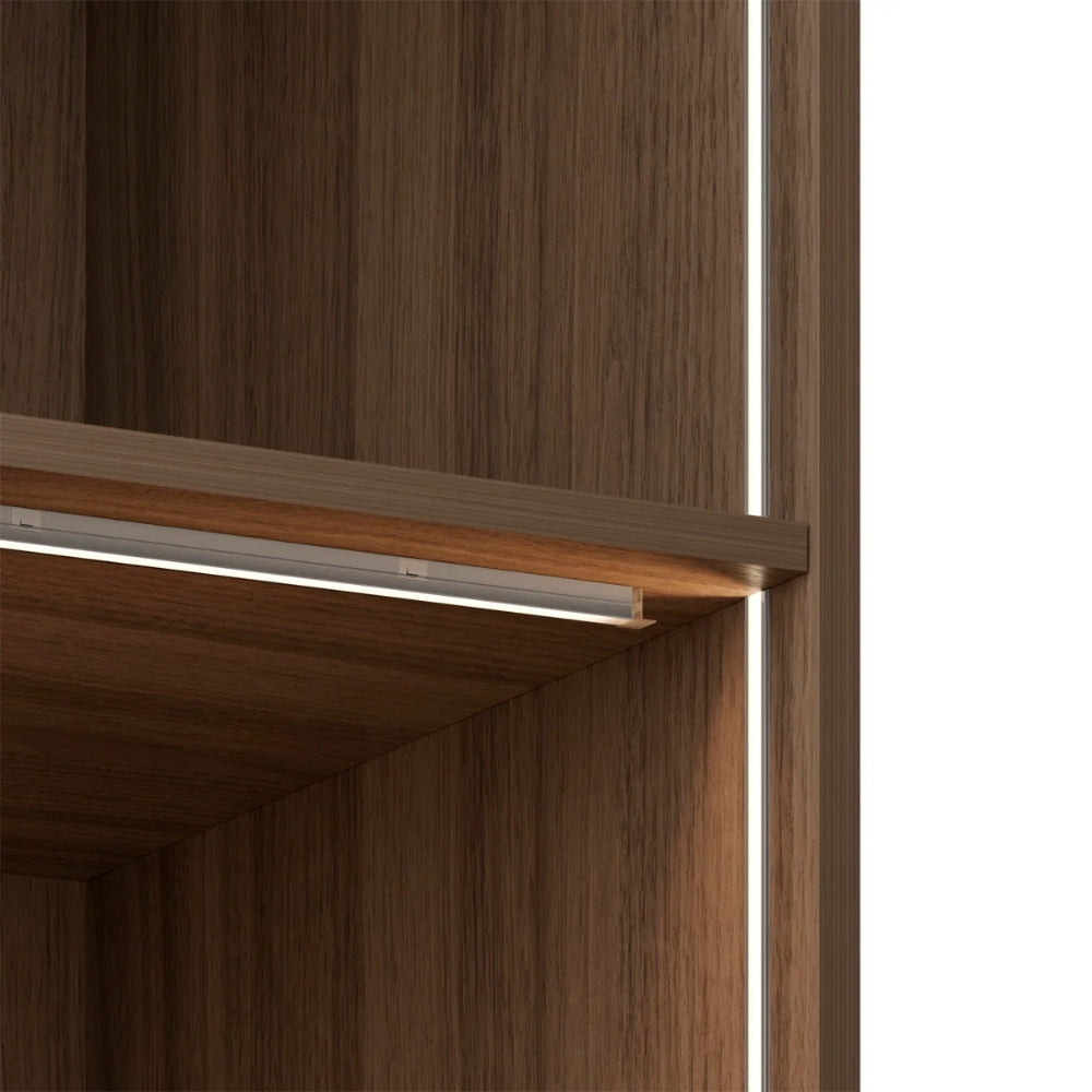 PERFIL DE ALUMINIO CON LUZ LED NEUTRA X 3 ANODIZADO