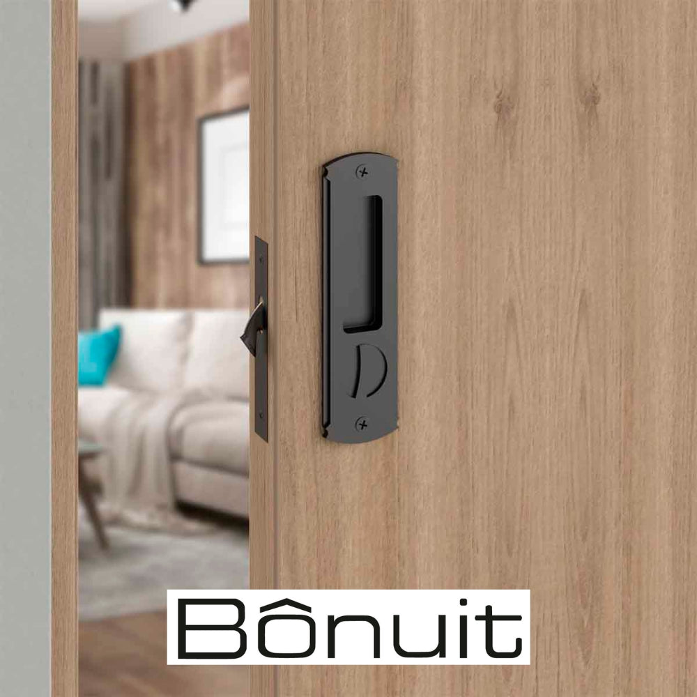CHAPA 001 PUERTA CORREDIZA CLOSET NEGRA