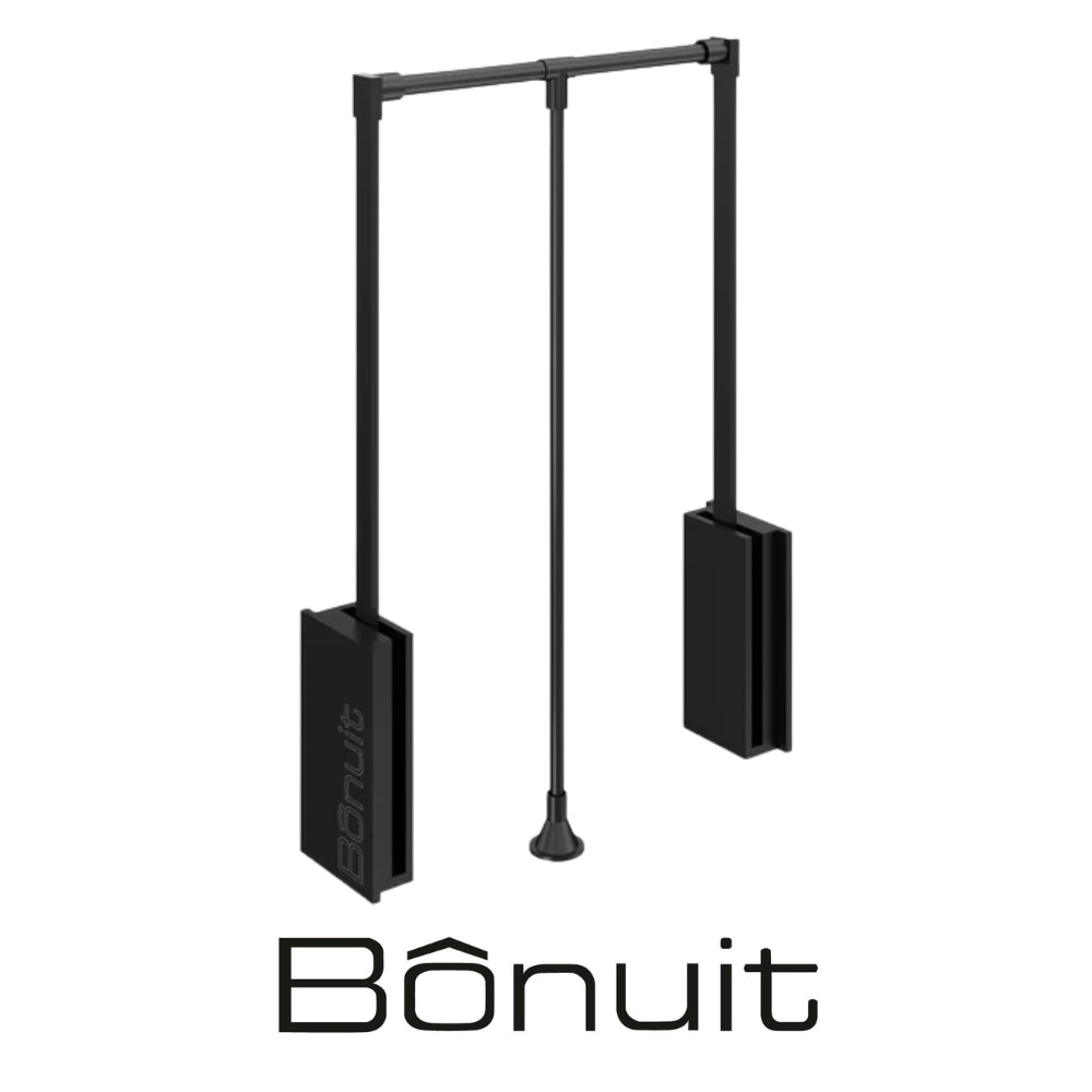 ELEVADOR PARA CLOSET 54-66CM NEGRO MATE