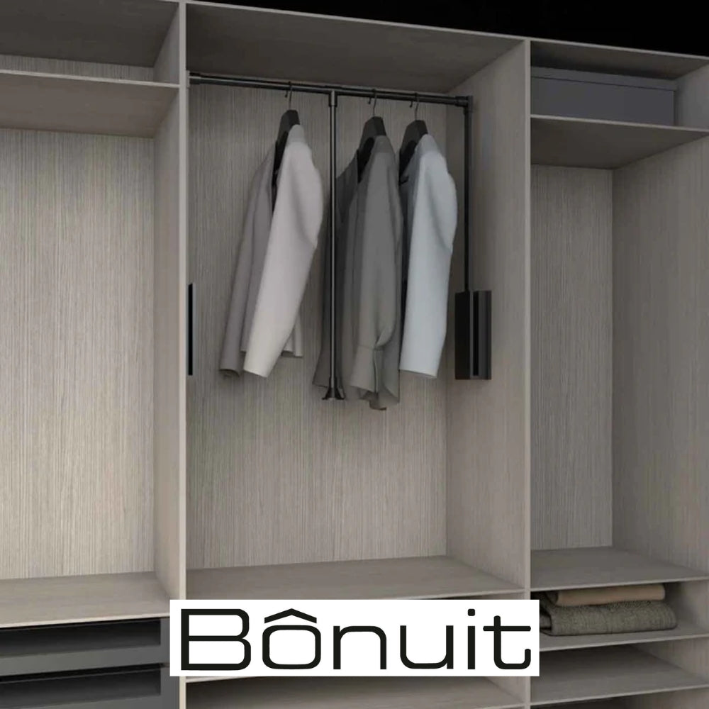 ELEVADOR PARA CLOSET 87-129CM NEGRO MATE