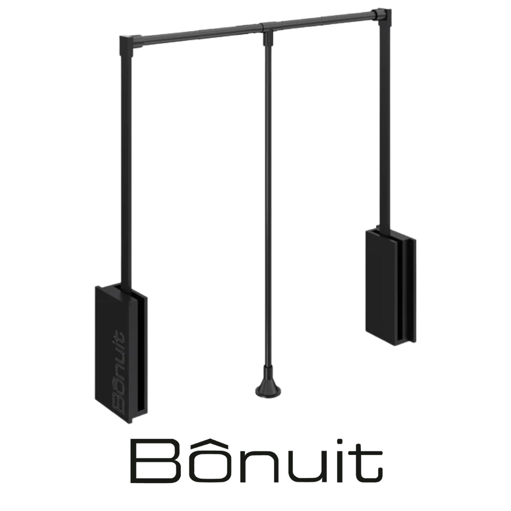 ELEVADOR PARA CLOSET 87-129CM NEGRO MATE