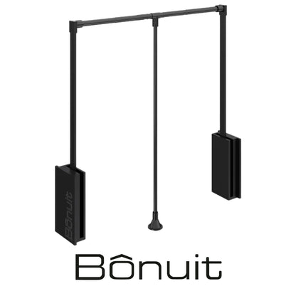 ELEVADOR PARA CLOSET 87-129CM NEGRO MATE