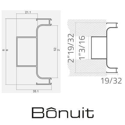 PERFIL GOLA VERTICAL CENTRAL X 3M
