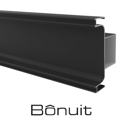PERFIL GOLA VERTICAL CENTRAL NEGRA X 3M