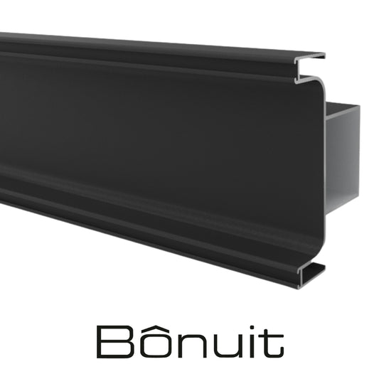 PERFIL GOLA VERTICAL CENTRAL NEGRA X 3M