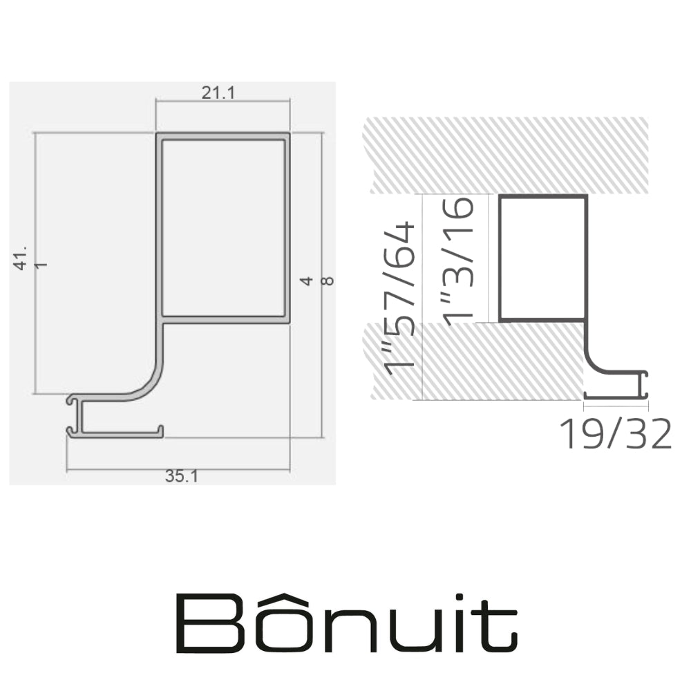 PERFIL GOLA VERTICAL LATERAL X 3M