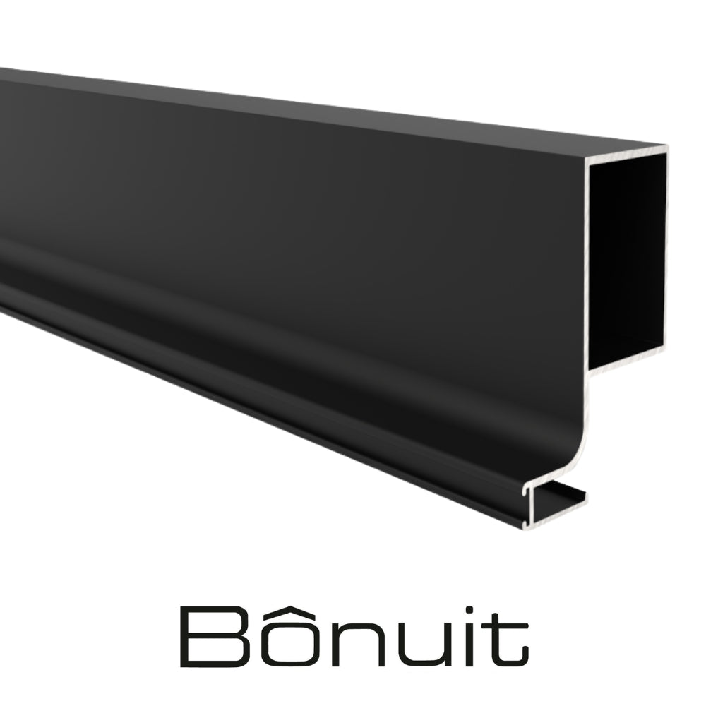 PERFIL GOLA VERTICAL LATERAL NEGRA X 3M