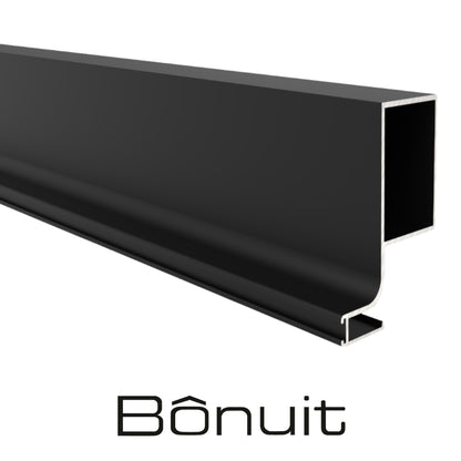 PERFIL GOLA VERTICAL LATERAL NEGRA X 3M
