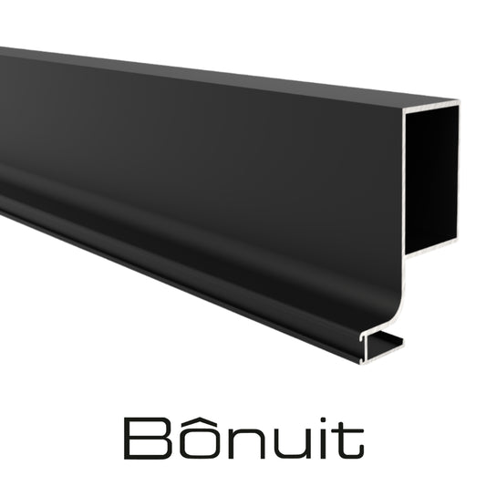 PERFIL GOLA VERTICAL LATERAL NEGRA X 3M