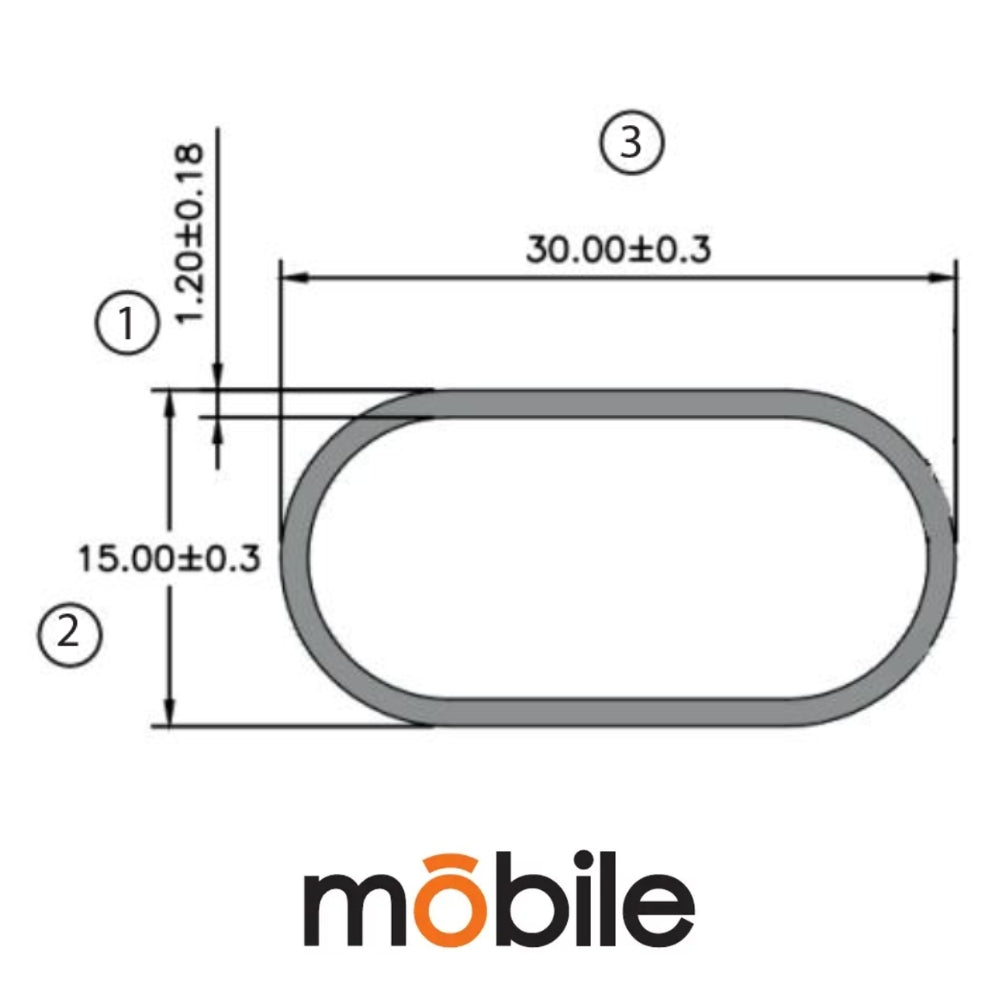 TUBO ALUMINIO OVALADO X 3 MTS PINT NEGRA