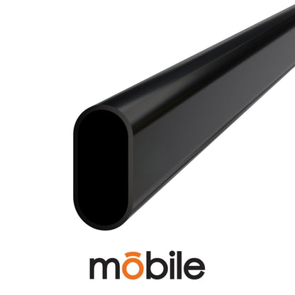 TUBO ALUMINIO OVALADO X 3 MTS PINT NEGRA