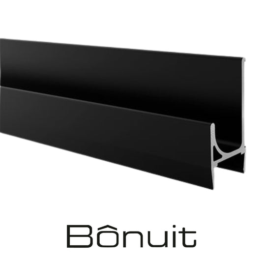 PERFIL MANIJA H NO RANURA X 3M TAB 18MM NEGRA