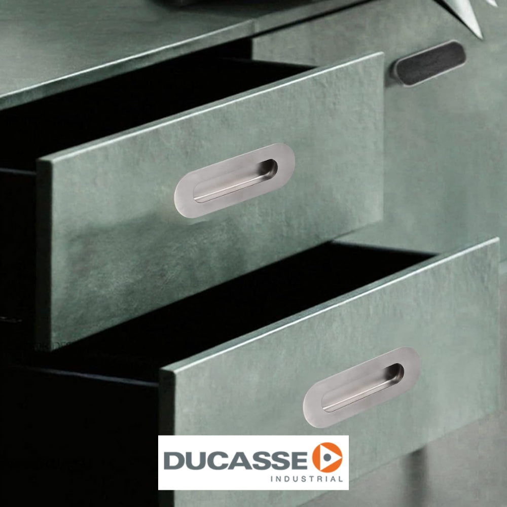 TIRADOR CUBETA REDONDO INOX GRIS DUCASSE