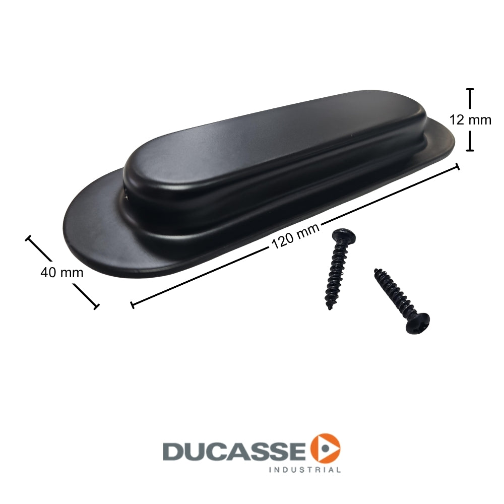 TIRADOR CUBETA REDONDO INOX ACABADO NEGRO DUCASSE