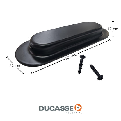 TIRADOR CUBETA REDONDO INOX ACABADO NEGRO DUCASSE