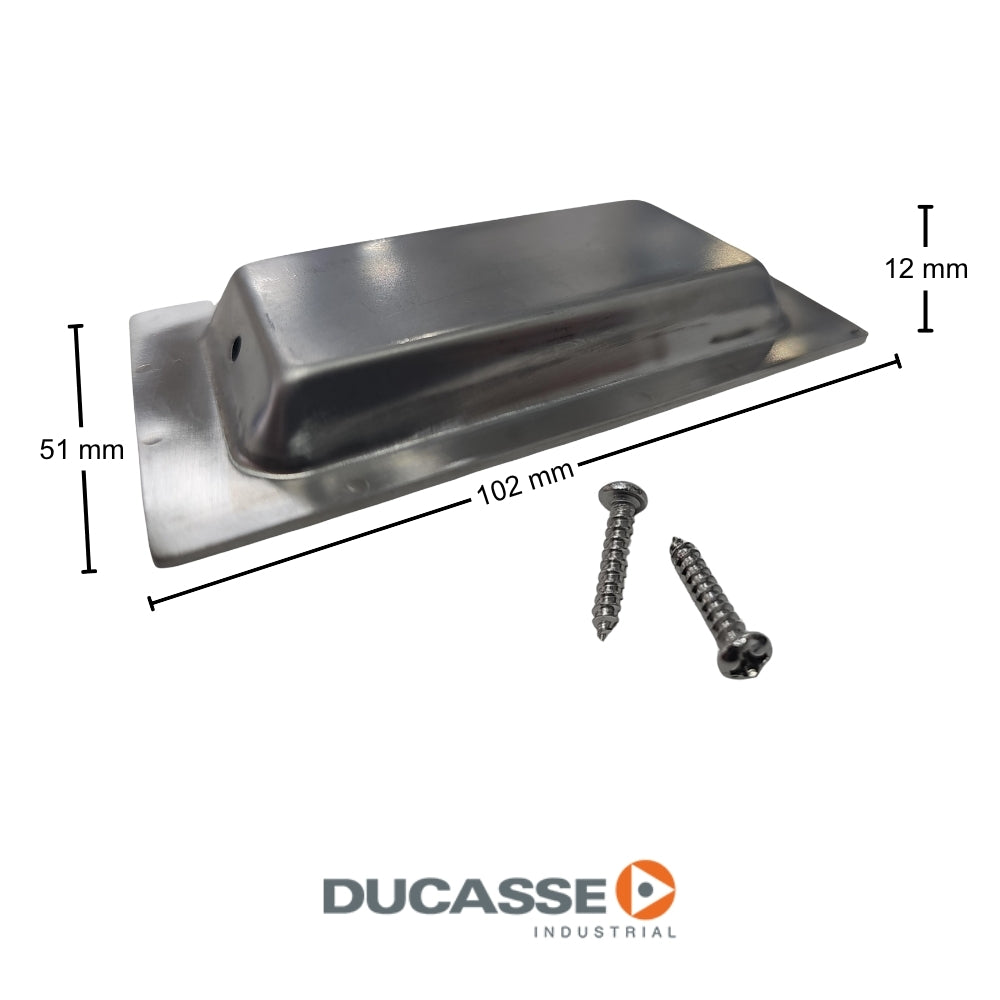 TIRADOR CUBETA CUADRADO INOX GRIS DUICASSE