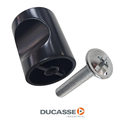 TIRADOR ROBLE 20 MM ALUMINIO ACABADO NEGRO DUCASSE