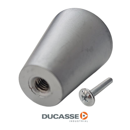 TIRADOR SAUCE 20 MM ALUMINIO ACABADO GRIS DUCASSE