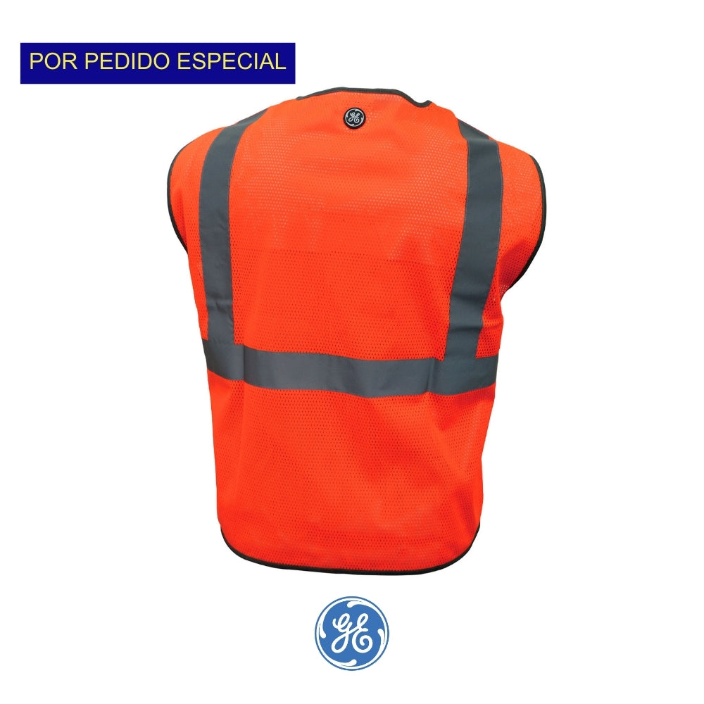 CHALECO SEGURIDAD   - 2 BOLSILLOS ANARANJADO L  PULGADASGE PULGADAS