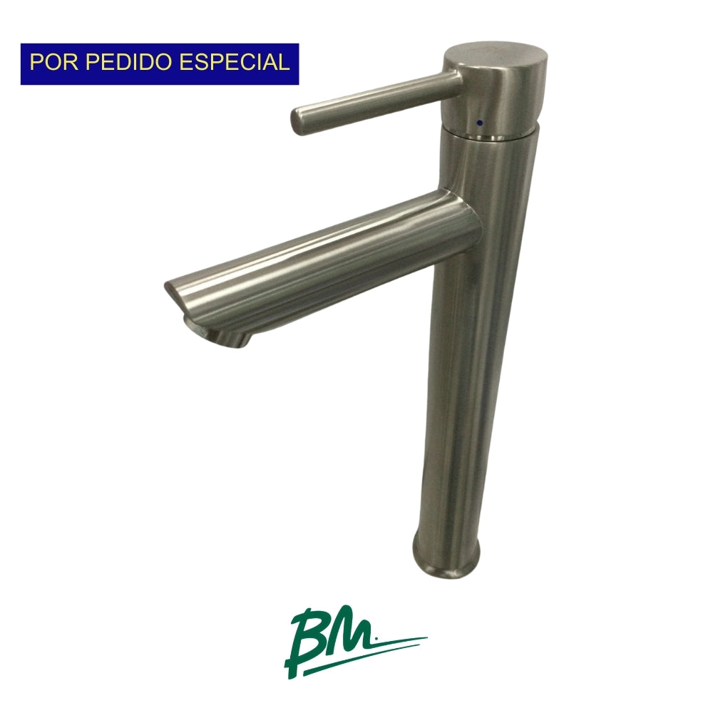GRUPO DE LAVAMANOS MONOMANDO TOKIO EXTRA ALTO SATINADO BM-002S