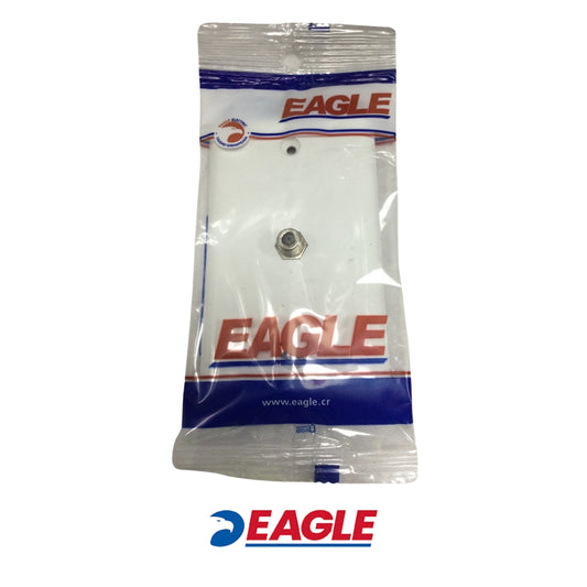 TAPA CON SALIDA COAXIAL RG6 TV BLANCO