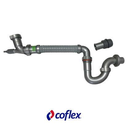 TRAMPA PARA FREGADOR/LAVAMANO SENCILLA FLEXIBLE 10 PULGADAS X 1 1/2 PULGADAS ADAPTER 1 1/4 PULGADAS