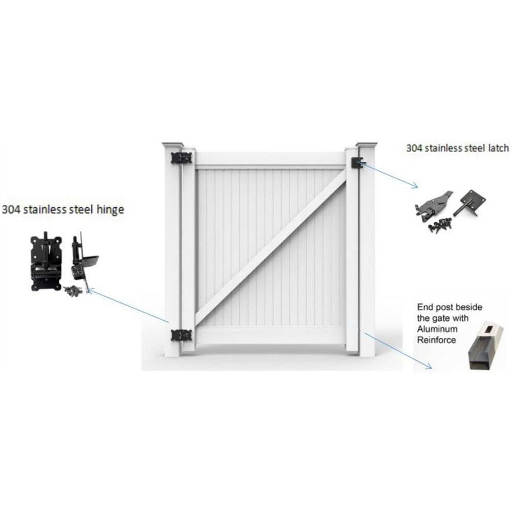 CERCA DE UPVC PUERTA 4 PIES ST001