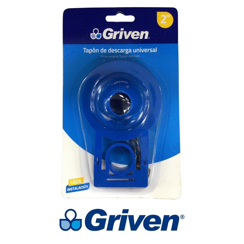 ALETA (KORKY) TAPON DE DESCARGA PARA INODORO 2 PULGADAS GRIVEN GV-TFPVC-2