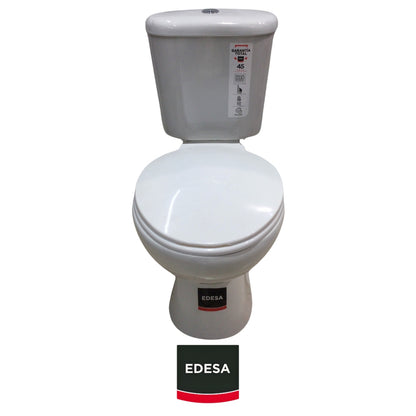 INODORO DOS PIEZAS REDONDO COLOR BLANCO ANDES EDESA