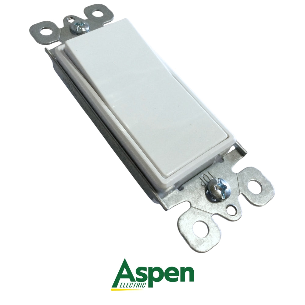 INTERRUPTOR SENCILLO BLANCO DECORA 15A 120/277V UL ASPEN