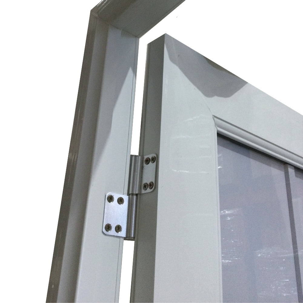 PUERTAS UPVC 2X7 CON MARCO 75MM BLANCO IZQUIERDA PLG01 CON BISAGRAS Y CERRADURA