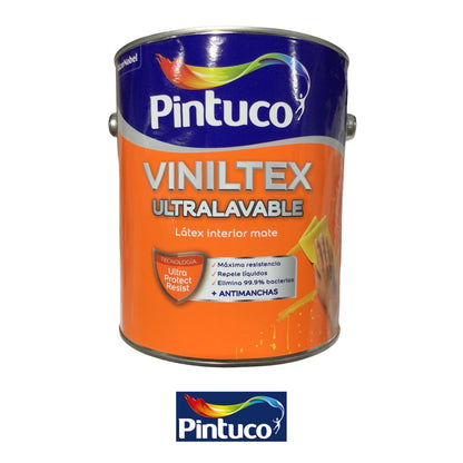 PINTURA VINILTEX ULTRALAVABLE MATE BASE WHITE  1GL (3.785L) PINTUCO