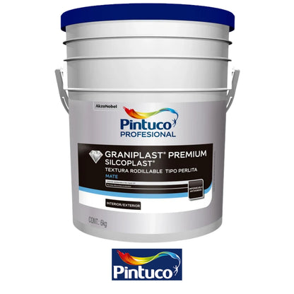 PINTURA TEXTURIZADA RODILLABLE GRANIPLAST PREMIUM SILCOPLAST 30807 BASE NEUTRA TANQUE 4 GL 30 KG