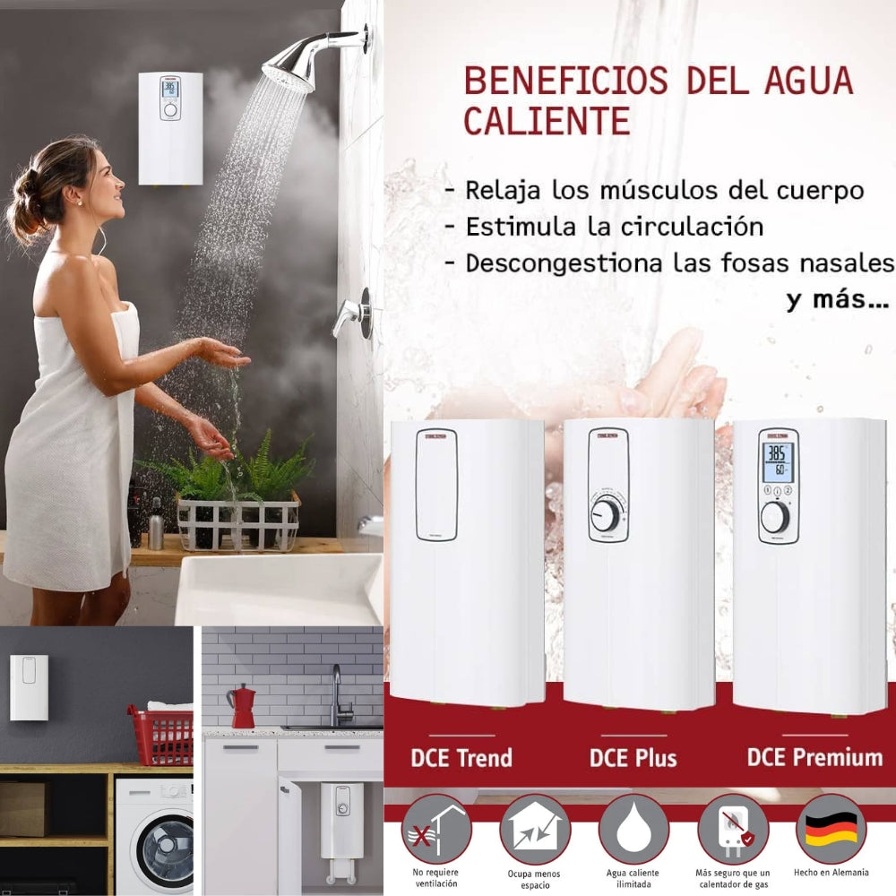 CALENTADOR DE AGUA ELECTRICO 21.6 LITROS 4 SENSORES CONTROL INTELIGENTE DCE 15 PREMIUM STIEBEL ELTRON