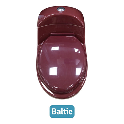 INODORO UNA PIEZA ELONGADO COLOR ROJO VINO BALTIC SR-1002