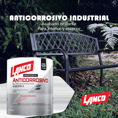 PINTURA ANTICORROSIVO INDUSTRIAL ROJO 1/4 AC3437-5 LANCO
