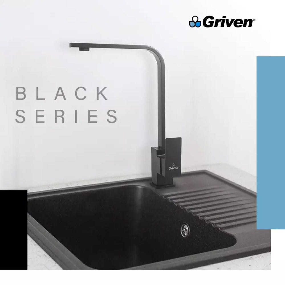 LLAVE MONOMANDO DE FREGADOR NEGRO GRIVEN A367-BF603-3-8